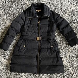 Michael Kors Black Belted Puffer Jacket XL